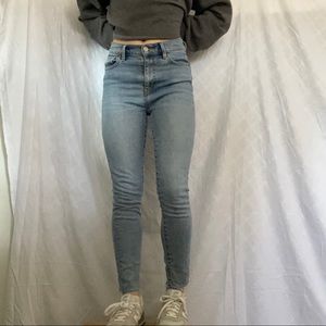 BDG Light Wash High Waisted Skinny Jeans